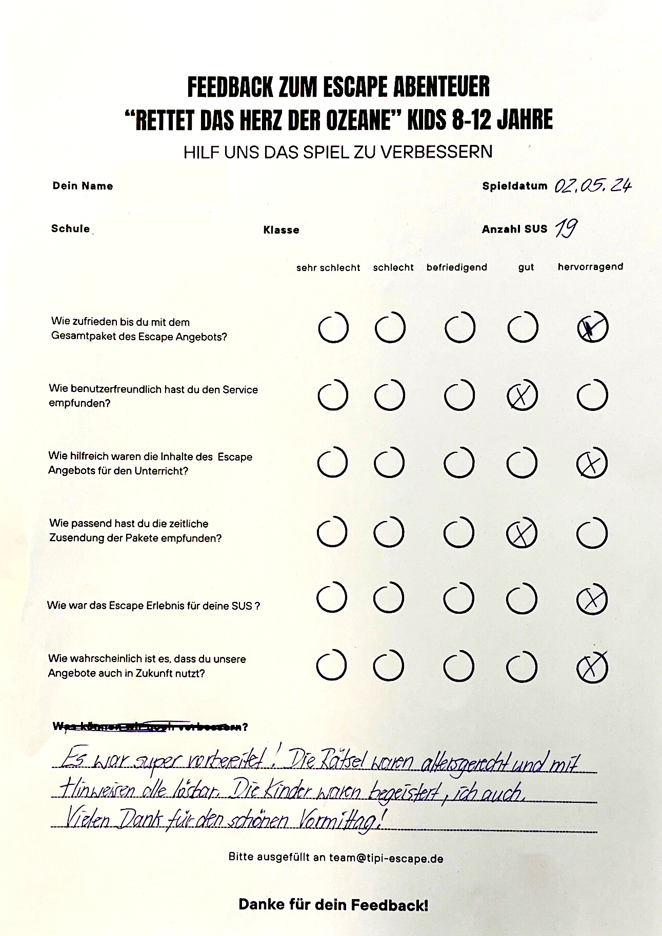 Outdoor Escape Room für Grundschule Berlin