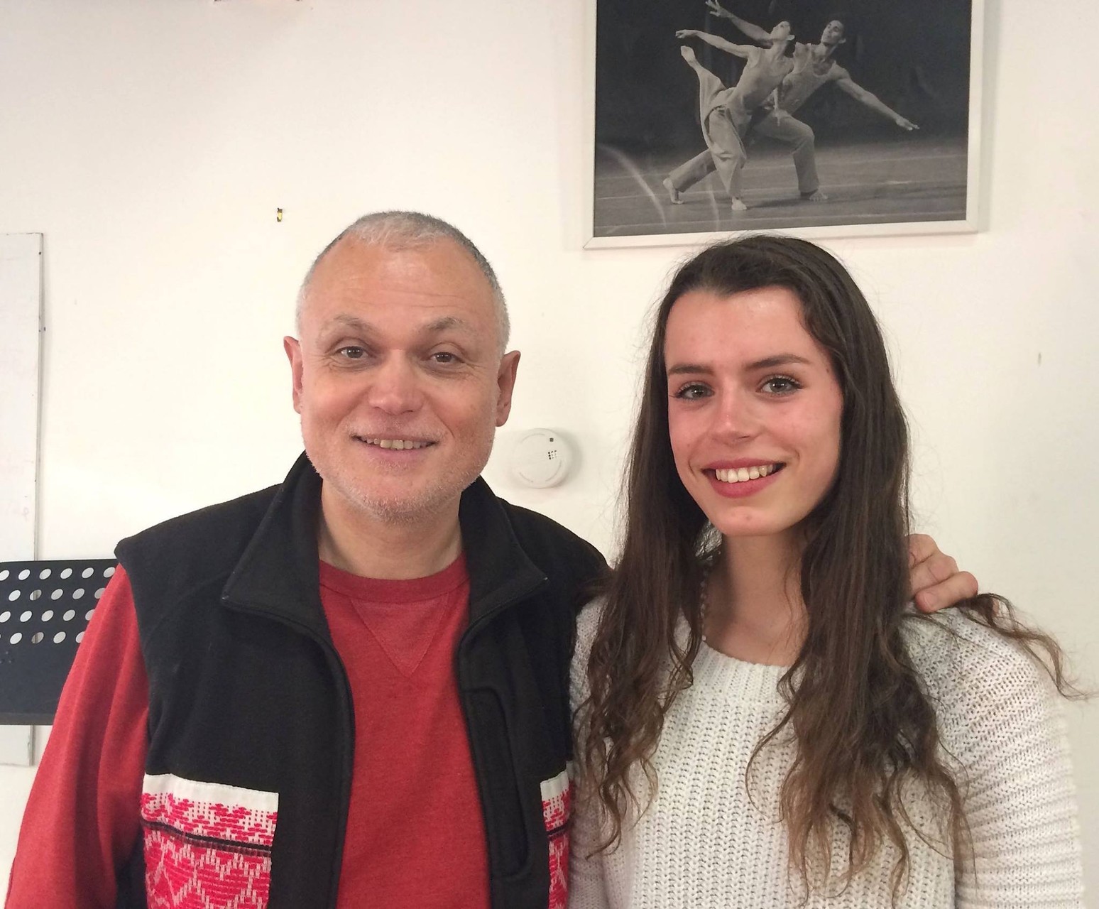 Aurélia Afecto et Richard lors du séminaire sur le larynx
