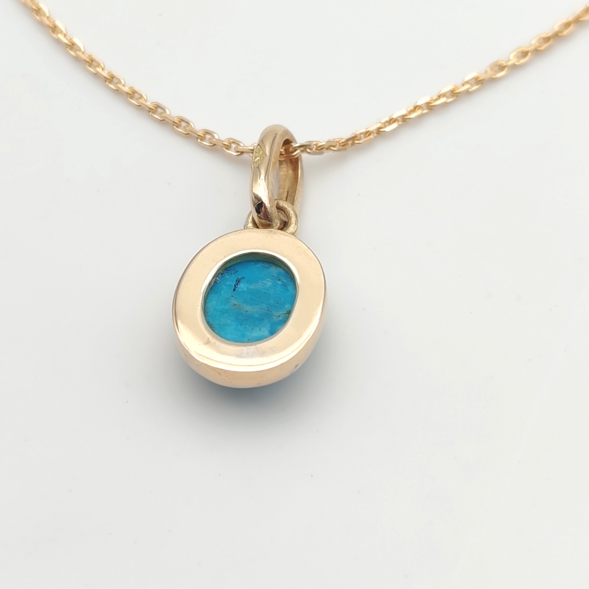 Pendentif Turquoise Kingman verso
