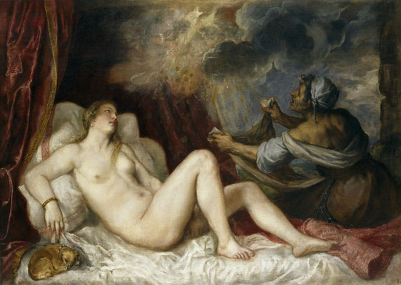 Tiziano, Danae, 1560-1565, Madrid, Prado (wikimedia commons)