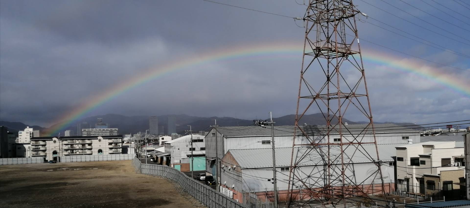 大きな虹が