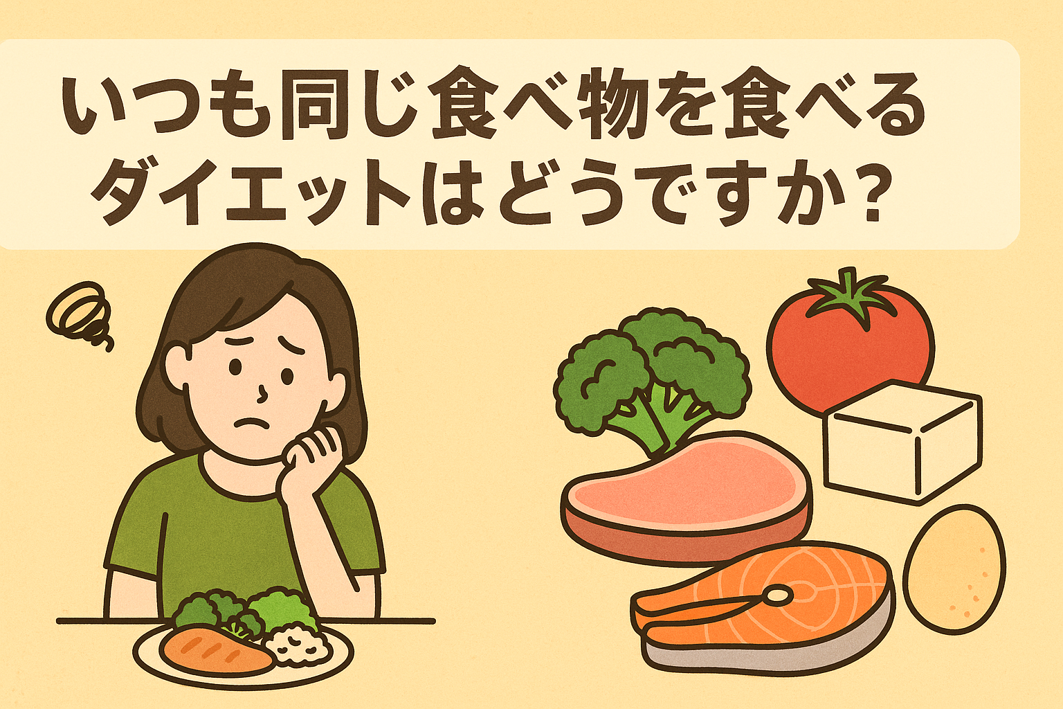 「いつも同じ食べ物を食べるダイエットはどうですか？」