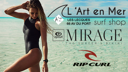 Ripcurl combinaisons et maillots de bains femmes L'Art en Mer surf Shop Les Lecques