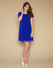 Monsoon Cobalt blue sheer dress