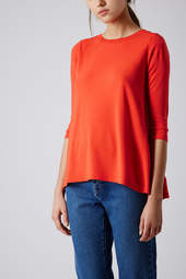 Topshop orange knitted swing top