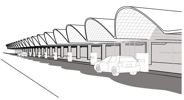 Entwurf Autobahnraststätte, Stuttgart