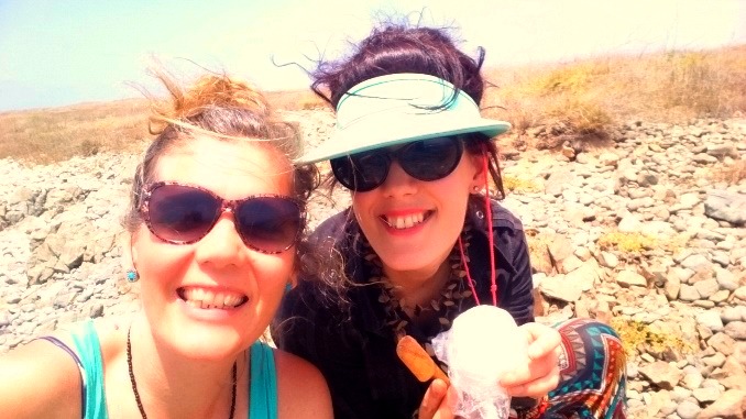 Eating fresh goat cheese at the weirdest places: this time on the small island close to Sal Rei, Boa Vista.