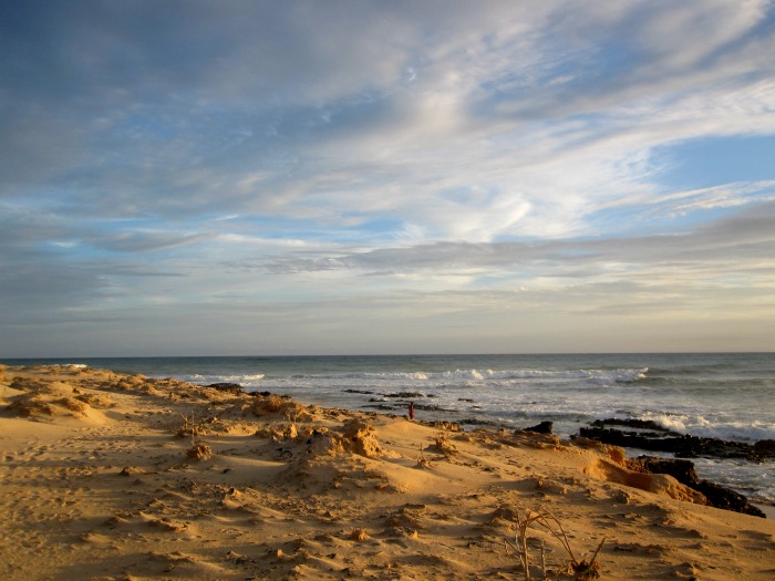 Stunning but strong waves and currents at Ponta Pesquira beach, Boa Vista.