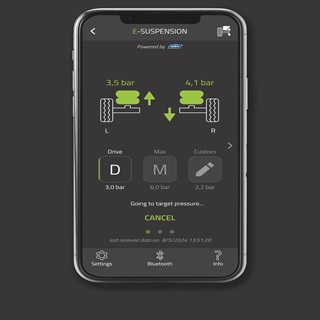Fiat Ducato Zusatz-Luftfederung Z8: App-gesteuerte Anpassung, drahtlose Verbindung und einfache Installation für müheloses und komfortables Fahren.