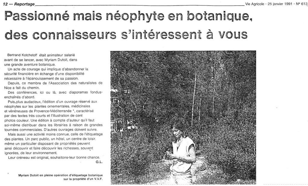 Journal "La Vie Agricole" 1991