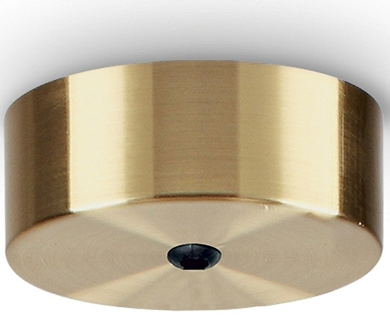 Rosone Da Soffitto In Ottone Antico Per Lampadari – Diametro 100 Mm – Attacco Frontale/Laterale – Stile British - 2