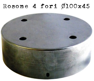 rosone #4 #uscite #lampade #portalampade #vintage #industriale #fori #diametro 100 #ferro #metallo