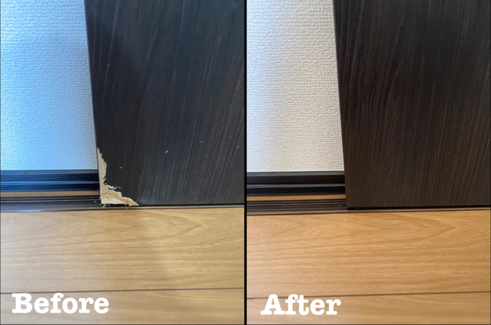 建具 えぐれ傷