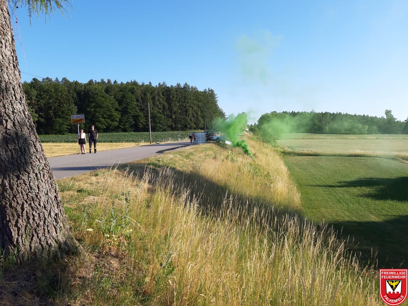 Blick zur Einsatzstelle