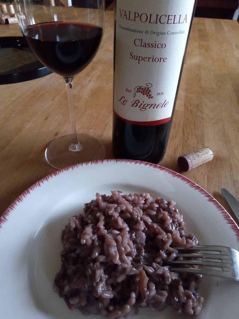 Red wine and red radicchio risotto