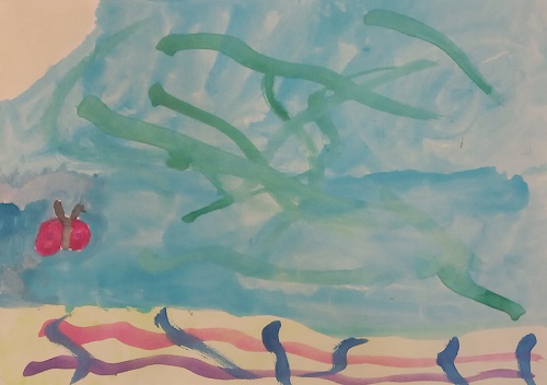 Landschaft von Laura G., 8 Jahre