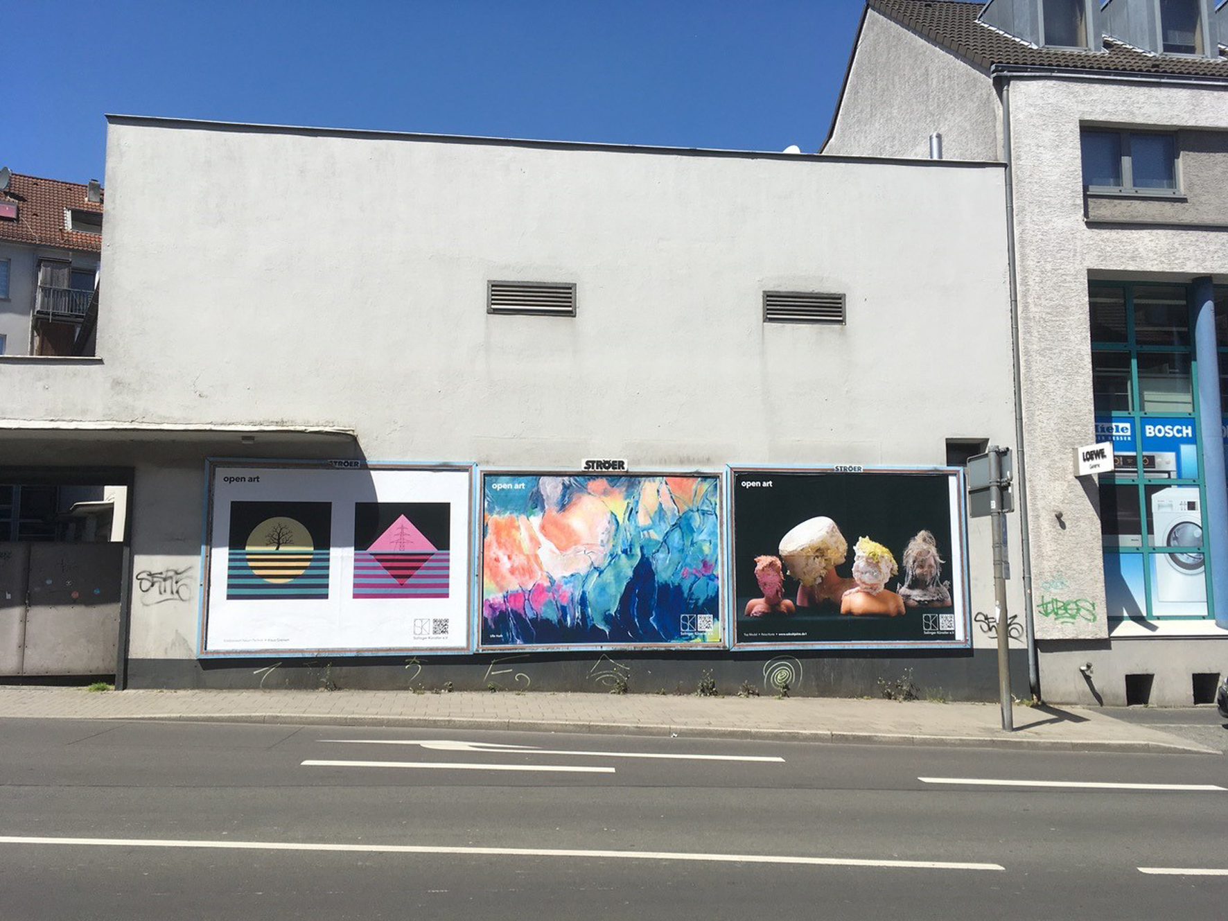 Klaus Greinert, Ulle Huth und Petra Korte, Cronenberger Str., geg. 28, Nähe Clemens Galerien, Innenstadt