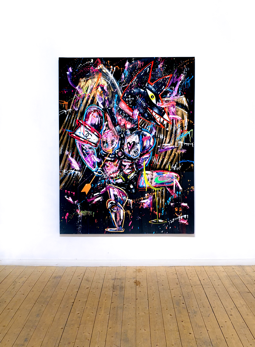EROS RAMBOZAMBA, 2020, mixed media on canvas, 200x150cm