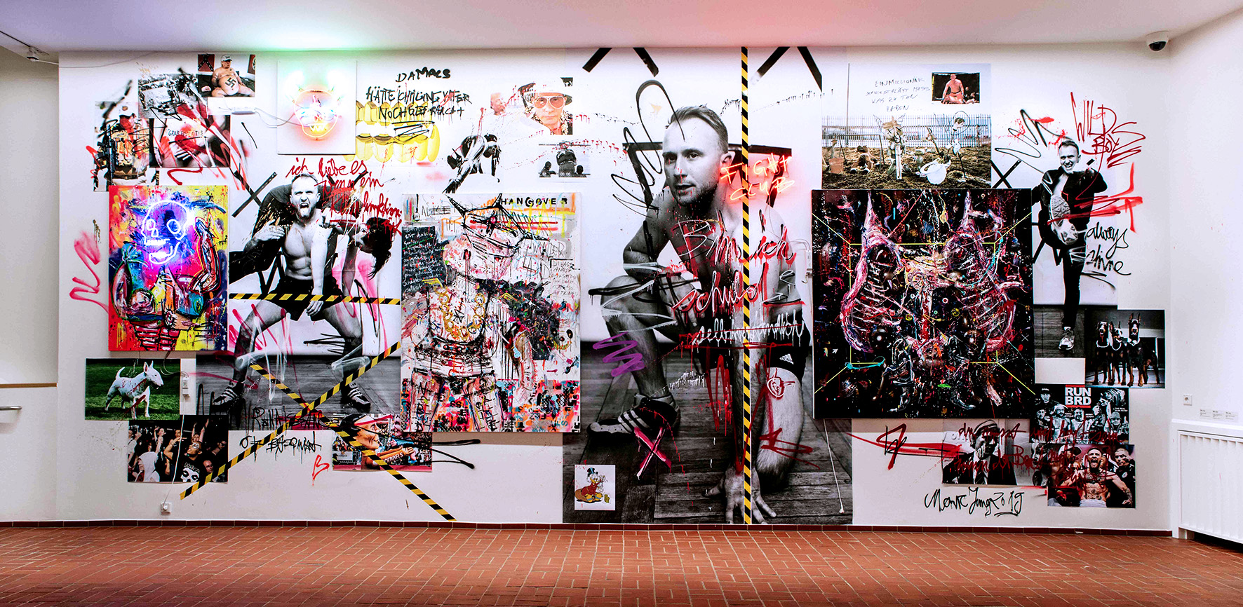 Marc Jung, mixed media installation, 2019, 410x1100cm