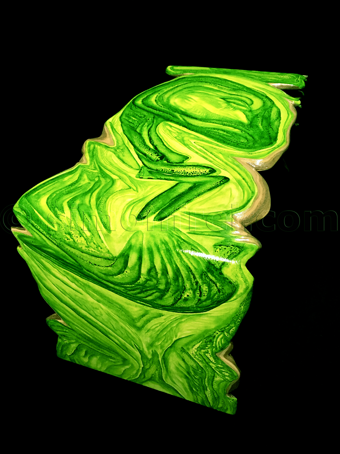 "Isolation" (Salontisch), 45 x 90 x 45 cm, Mischtechnik auf Holz, 2020