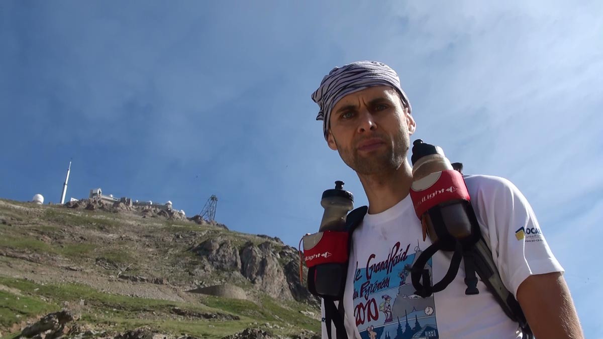 Laurent Facile sur le Grand Raid des Pyrénées 