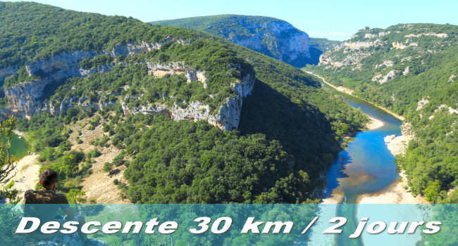 Descente des gorges de l'Ardèche en 2 jours