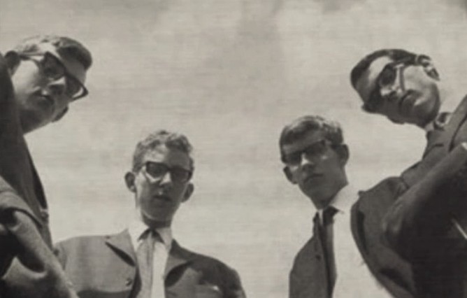 v.l.n.r. Jan Bronzwaer, Hans Gadiot, Frans Bronzwaer, Frans Moers,
