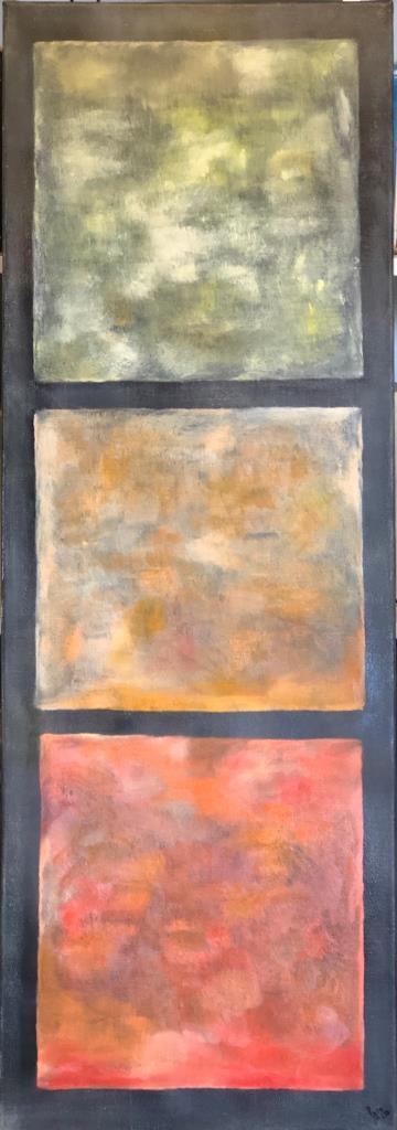 Warm, 35 cm x 100 cm, Öl auf Leinwand, 2020 (verkauft)