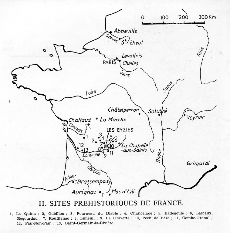 Principaux sites préhistoriques en France