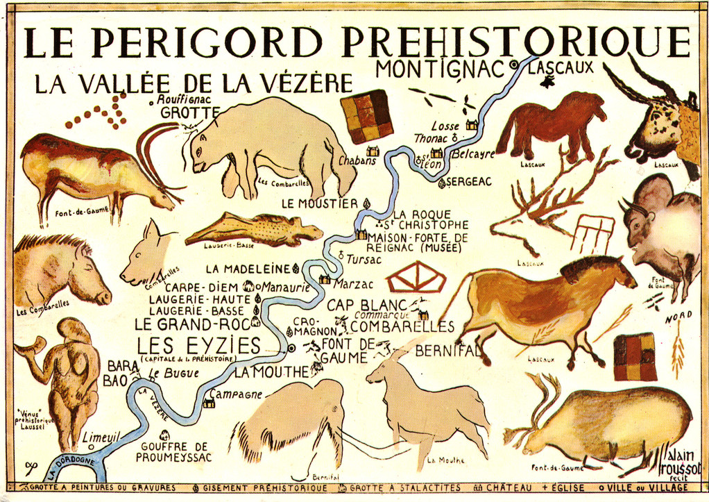 Principaux sites de la vallée de la Vézère
