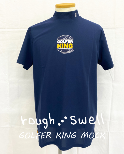 rough and swell ネイビー L 長袖モックネック ラフアンドスウェル rough&swell モックネックシャツ ブラック