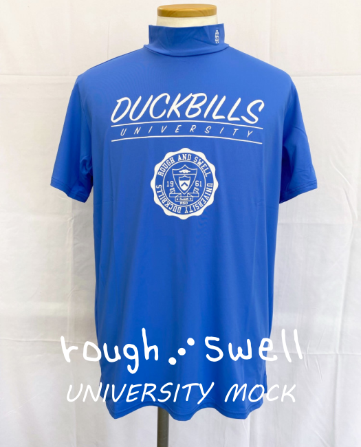 美品 rough&swell GYM MOCK モックネック シャツ ブルー L