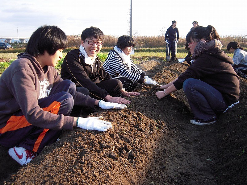 上からやさしく土をかぶせて・・・