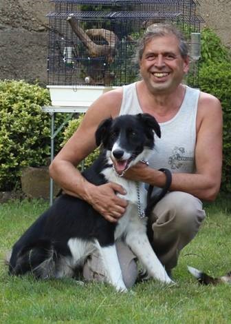 Patrick Adolf avec la chienne Lilou