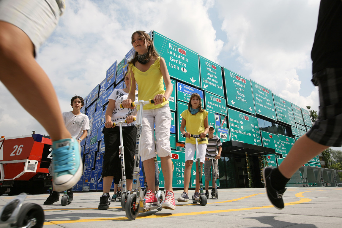 Im Verkehrsgarten lernen Kinder spielend die Verkehrsregeln.