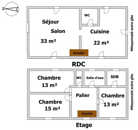 plan du gîte