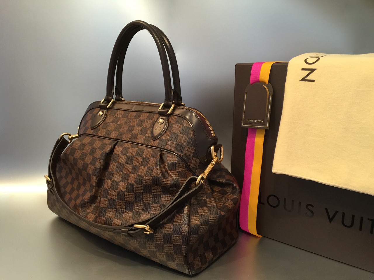 Louis Vuitton Damier Ebene Trevi GM Ankauf Verkauf Second Hand Designertaschen und Accessoires