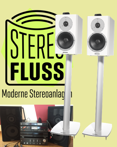 Dynaudio Xeo 4 mit Ständer Stand 3x sowie Dynaudio Xeo Connect für den Anschluss des Computers.