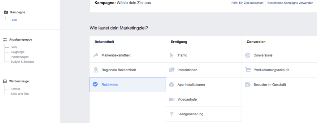 Facebook, gezieltes Marketing - Fix-Text
