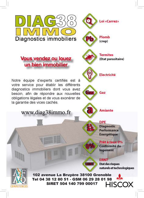 Diag38 Immo, Diagnostic Immobilier