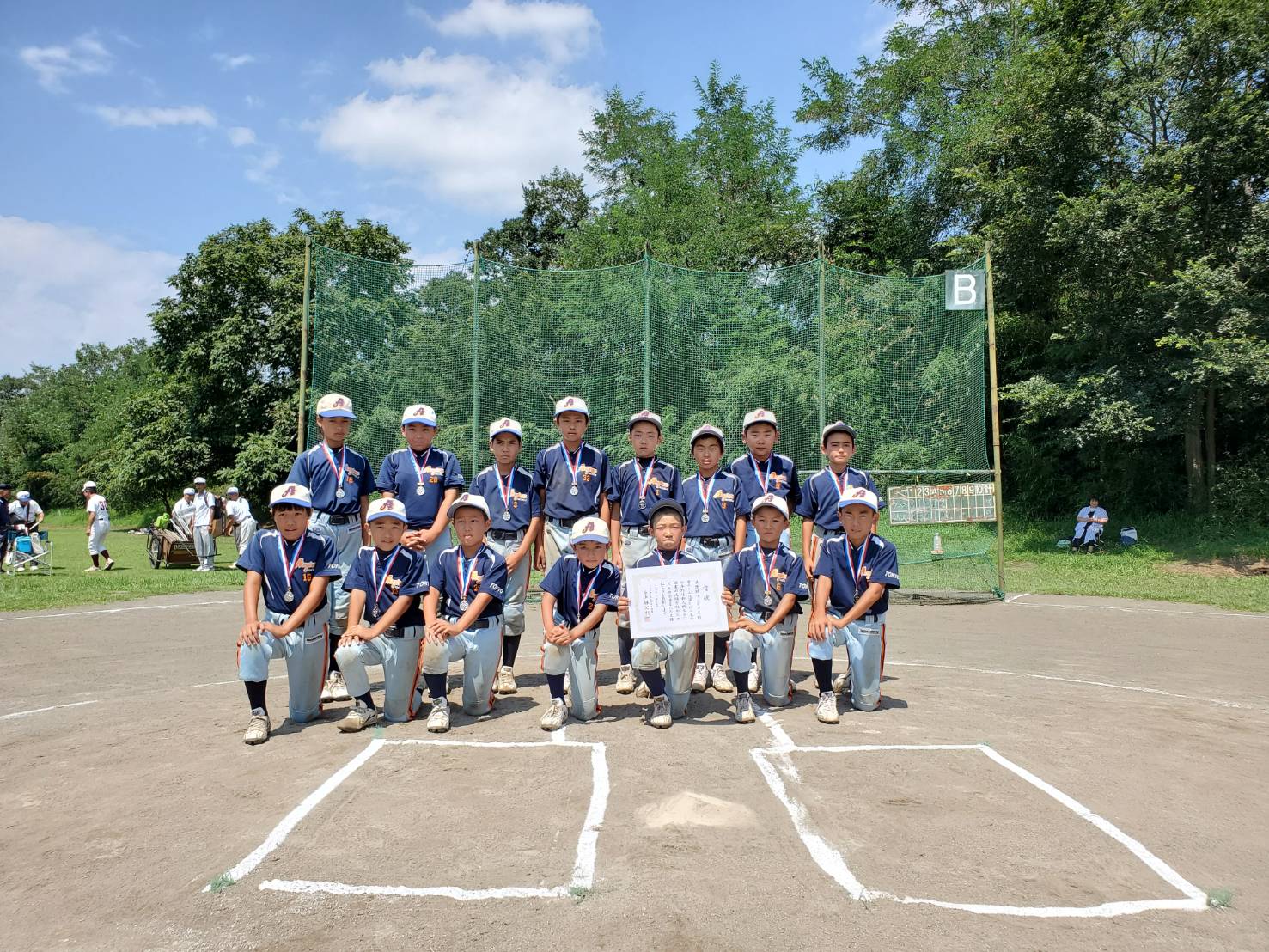 第34回 八王子少年軟式野球 新人戦大会　準優勝　アンギラス　令和元年8月25日