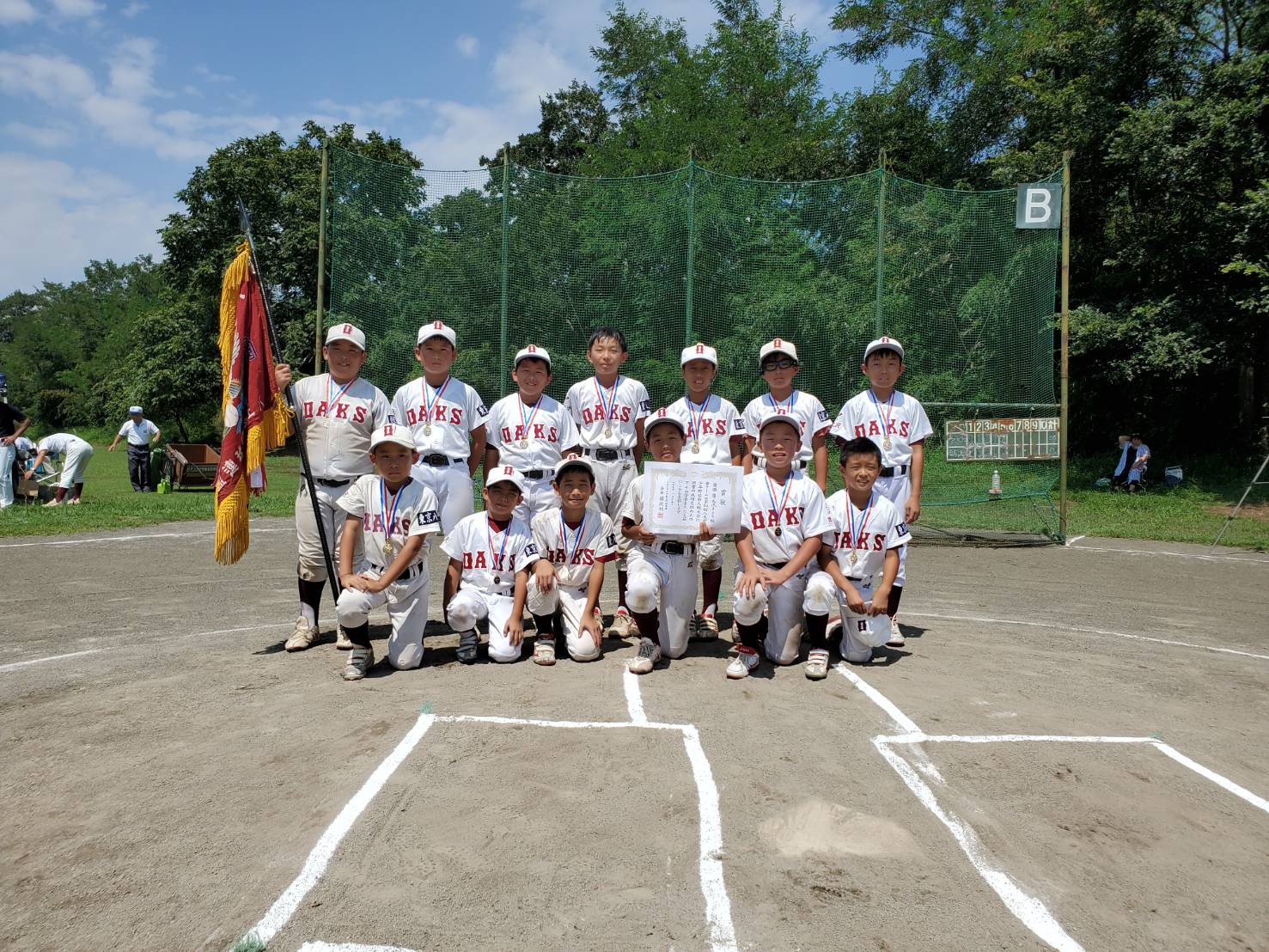 第34回 八王子少年軟式野球 新人戦大会　優勝　南大沢オークス　令和元年8月25日