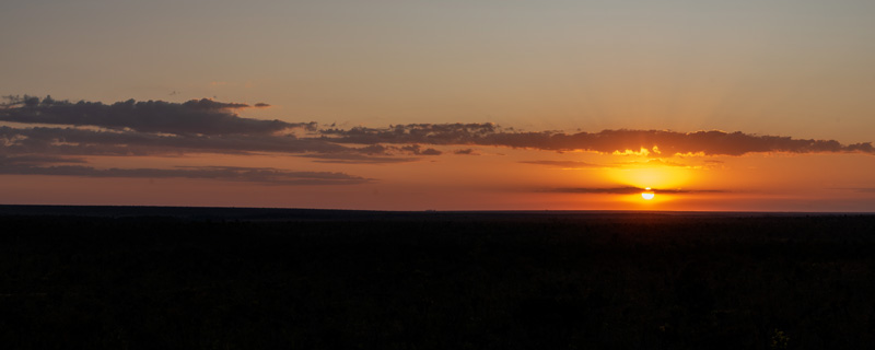 Sunset on Emas national park