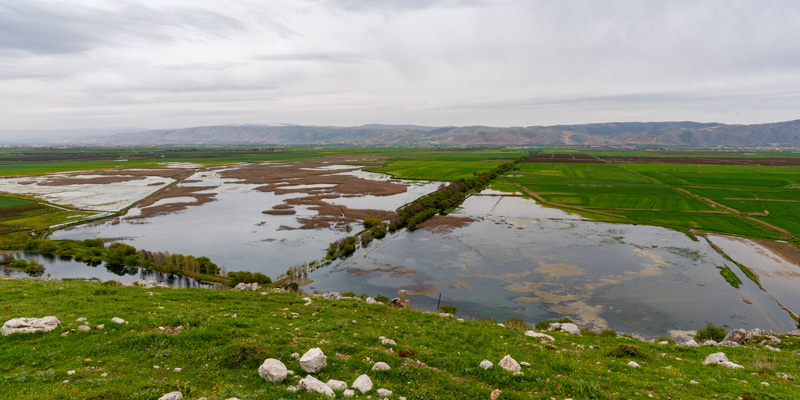 Vue du marais depuis les colines