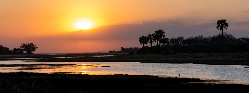 Coucher de soleil sur le Parc national de Katavi