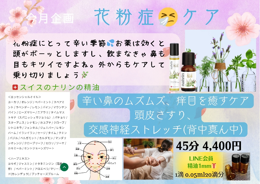 花粉症対策ケア45 脳の休息りあん