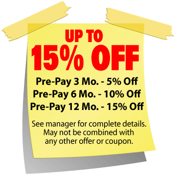 Discount applies to entire rental period. See manager for details. Print coupon and present to manager for discount.