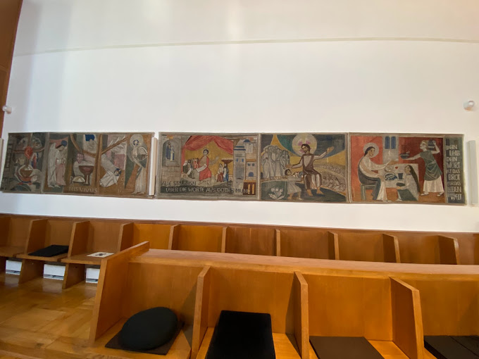 Wandbehänge, Szenen aus dem Neuen Testament / Foto v. P. Michael Gebhart OSB, Abtei Weltenburg
