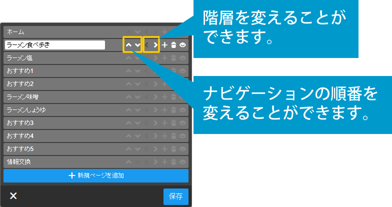 第2、第3階層の設定について