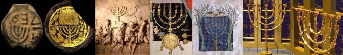 Historische Menora Abbildungen Bibel, 7 armiger Leuchter Gottes
